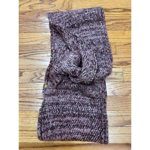 Frye & Co Space Dyed Infinity Cold Weather Scarf Wrap, neck warmer. Bark color, - Picture 3 of 8